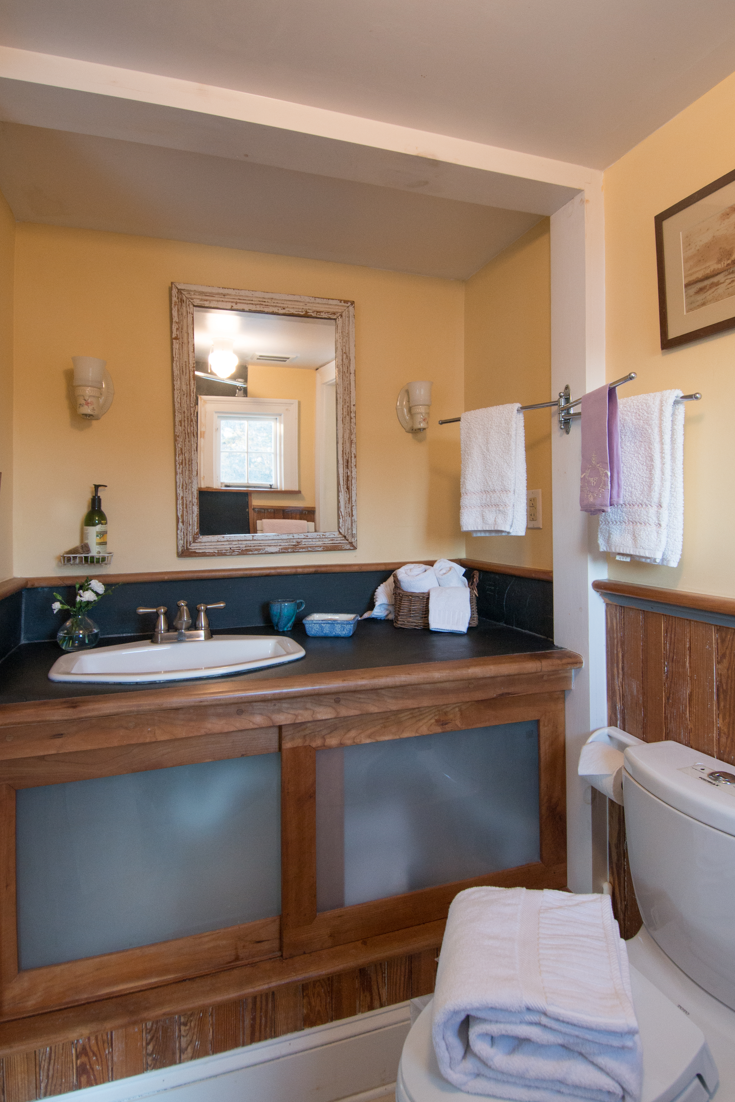 Small bathroom sink view
